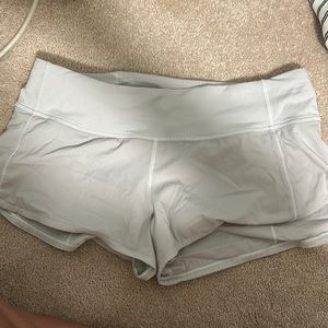 White Lululemon shorts